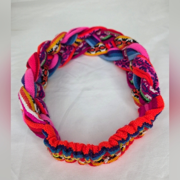 GiuliA OS Headband Vibrant Multicolor Braided From Peruvian Artisans-Reversible - Picture 9 of 12